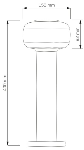 LED vonkajšie svietidlo MALAGA LED/12W/230V 40 cm IP44 čierne