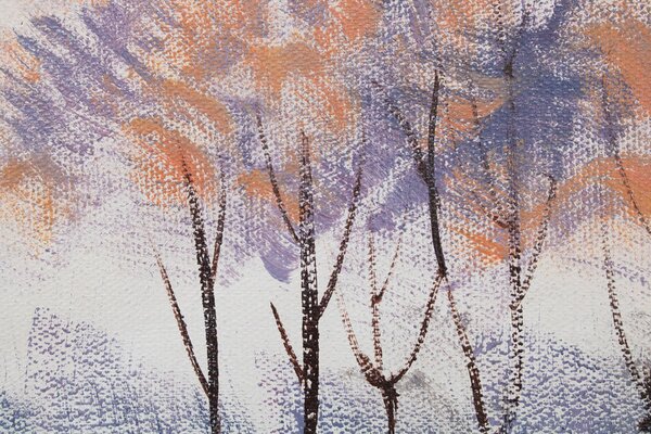 Maľovaný obraz na stenu STROMY 100x50 cm - 100×50 cm / Klasický 2 cm