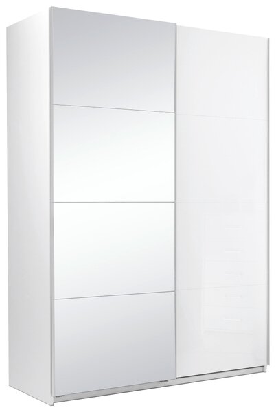 SKRIŇA S POSUVNÝMI DVERAMI, biela, 150/210/62 cm MID.YOU - Skrine, Online Only