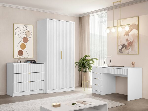 Mirjan24 Nábytok do študentskej izby Razimo IV, Farby: Biely velvet 5903211429040