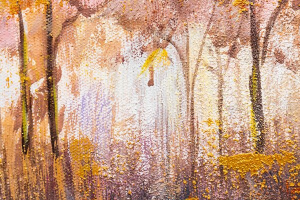 Maľovaný obraz na stenu STROMY 70x60 cm - 70×60 cm / Klasický 2 cm