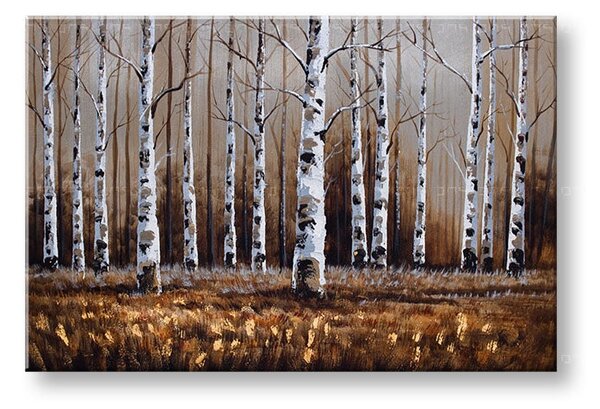Maľovaný obraz na stenu STROMY 90x60 cm - 90×60 cm / Klasický 2 cm