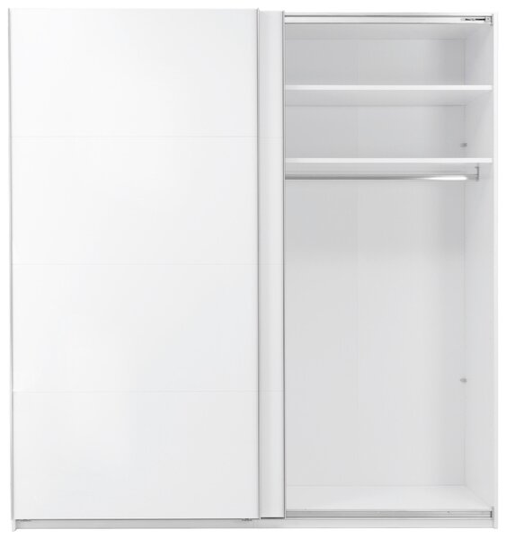 SKRIŇA S POSUVNÝMI DVERAMI, biela, 200/210/62 cm MID.YOU - Skrine, Online Only