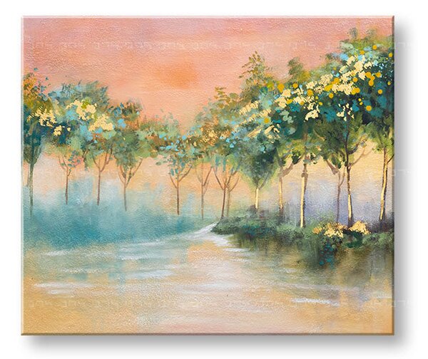 Maľovaný obraz na stenu STROMY 70x60 cm - 70×60 cm / Klasický 2 cm