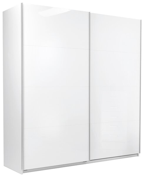 SKRIŇA S POSUVNÝMI DVERAMI, biela, 200/210/62 cm MID.YOU - Skrine, Online Only