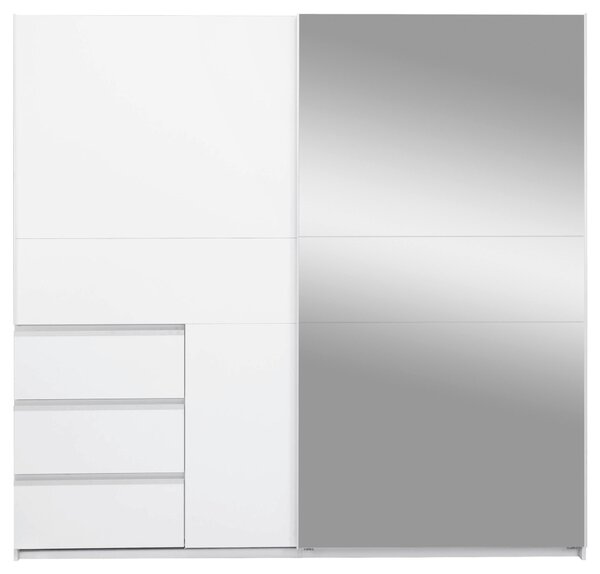 SKRIŇA S POSUVNÝMI DVERAMI, biela, 215/210/61,5 cm P & B - Skrine, Online Only