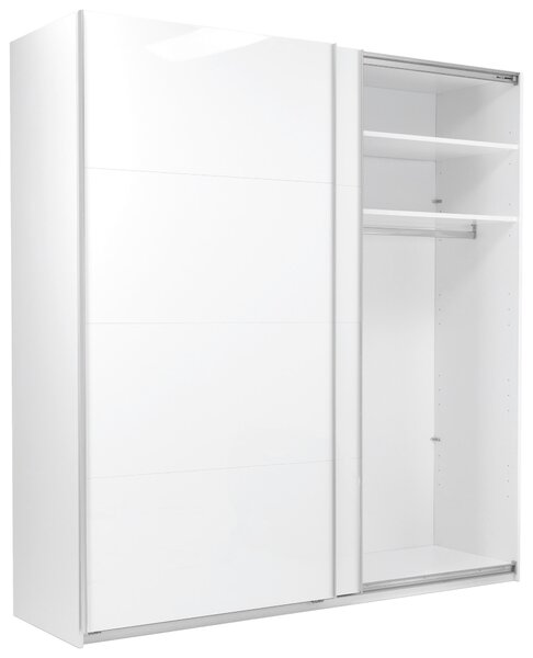 SKRIŇA S POSUVNÝMI DVERAMI, biela, 200/210/62 cm MID.YOU - Skrine, Online Only