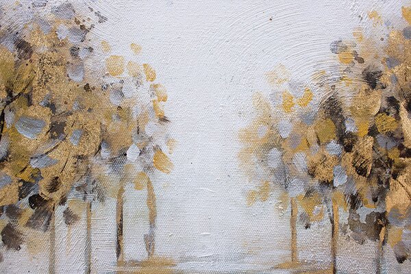 Maľovaný obraz na stenu STROMY 90x60 cm - 90×60 cm / Klasický 2 cm