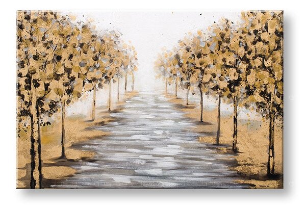 Maľovaný obraz na stenu STROMY 90x60 cm - 90×60 cm / Klasický 2 cm