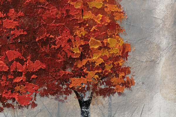 Maľovaný obraz na stenu STROMY 70x70 cm - 70×70 cm / Premium 4 cm
