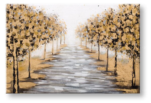 Maľovaný obraz na stenu STROMY 90x60 cm - 90×60 cm / Klasický 2 cm