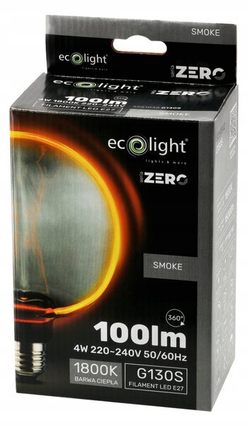 ECOLIGHT Dekoratívna LED žiarovka E27 4W 100lm G130 - rada ZERO