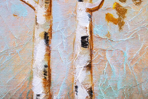 Maľovaný obraz na stenu STROMY 90x60 cm - 90×60 cm / Premium 4 cm