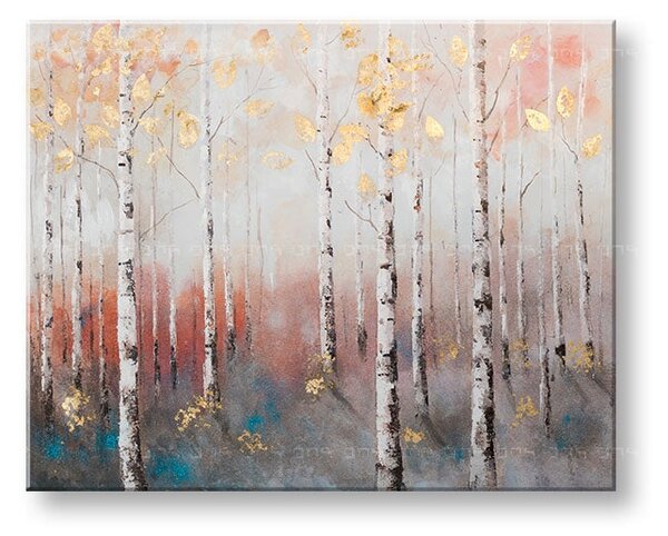 Maľovaný obraz na stenu STROMY 100x80 cm - 100×80 cm / Klasický 2 cm