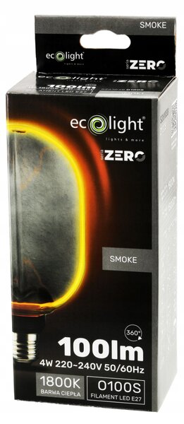 ECOLIGHT Dekoratívna LED žiarovka E27 4W 100lm O100 - rada ZERO