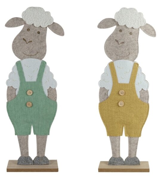 Veľkonočná dekorácia FELT LAMB 50 cm - viac farieb Farba: Zelená