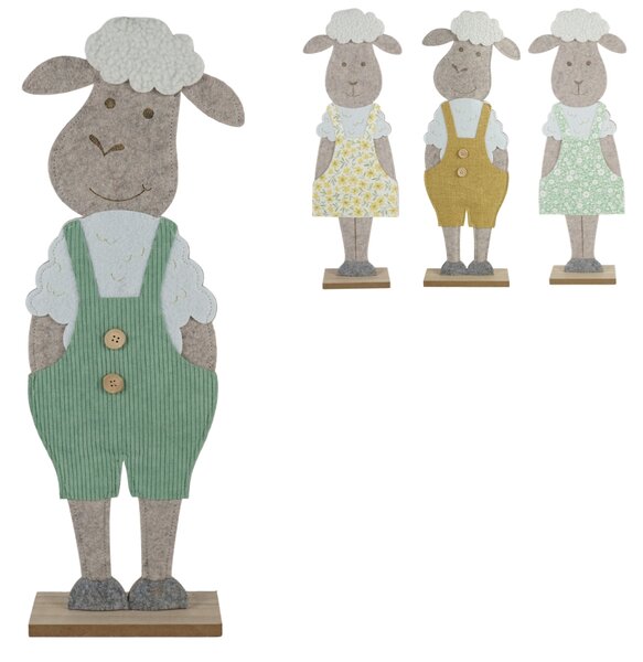 Veľkonočná dekorácia FELT LAMB 50 cm - viac farieb Farba: Zelená