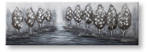 Maľovaný obraz na stenu STROMY 150x50 cm - 150×50 cm / Klasický 2 cm