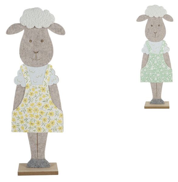Veľkonočná dekorácia FELT OVCA 50 cm - viac farieb Farba: Žltá