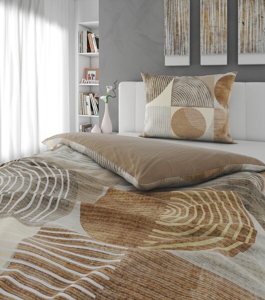 OBOJSTRANNÁ POSTEĽNÁ BIELIZEŇ, satén, taupe, 140/220 cm Esposa - Obliečky & plachty