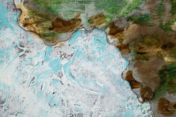 Maľovaný obraz na stenu ZEM 100x70 cm - 100×70 cm / Klasický 2 cm