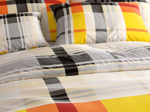 Obliečky z Renforcé bavlny ORANGE KUBE farebné Rozmer obliečky: 70 x 90 cm | 140 x 200 cm