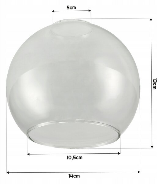 BERGE LED lustrové stropné svietidlo 4xE27 priehľadná sklenená guľa