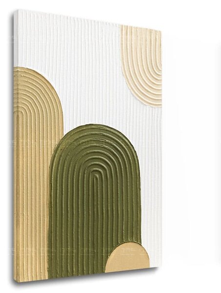 Maľovaný obraz so štruktúrou - Slnečný deň v horách - 40×60 cm / Klasický 2 cm
