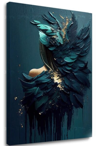 Moderné obrazy na plátne - Feminine Touch of Angelic Beauty - 40x50 cm