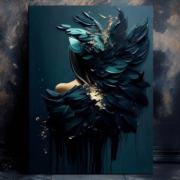 Moderné obrazy na plátne - Feminine Touch of Angelic Beauty - 40x50 cm