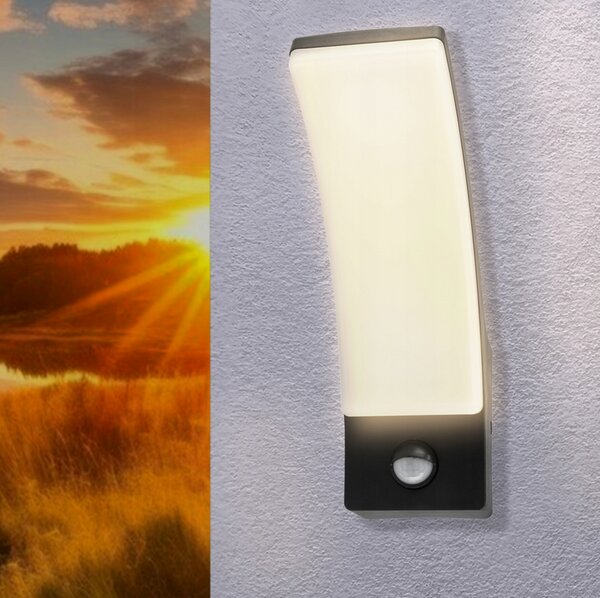 BERGE LED nástenné svietidlo 12W - 800lm - vonkajšie s pohybovým čidlom