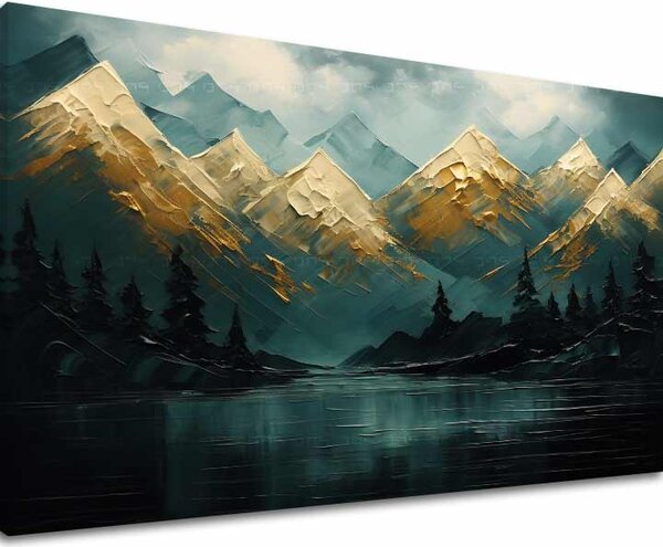 Moderný nástenný obraz Hory zapadajúceho slnka - PREMIUM ART - 40x60 cm