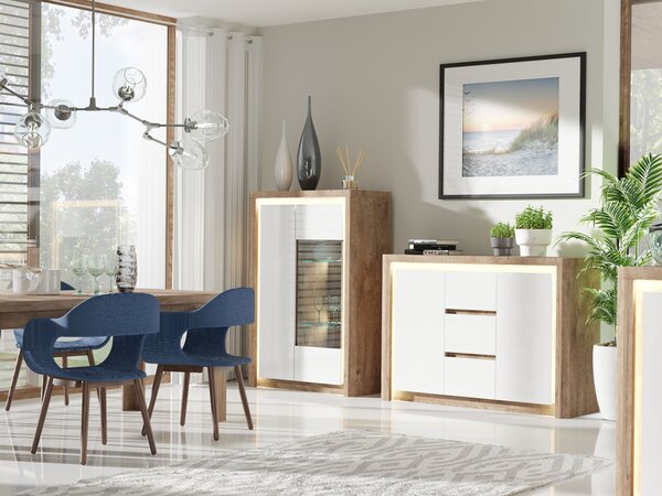 Komoda Livinio - dub ribbeck / biela