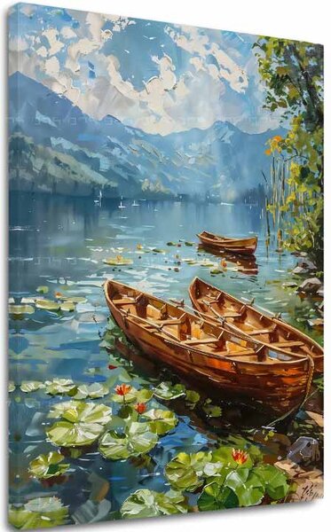 Obraz krajiny na plátne Romantika vo dvojici | dokončené rukou umelca - 40x60 cm