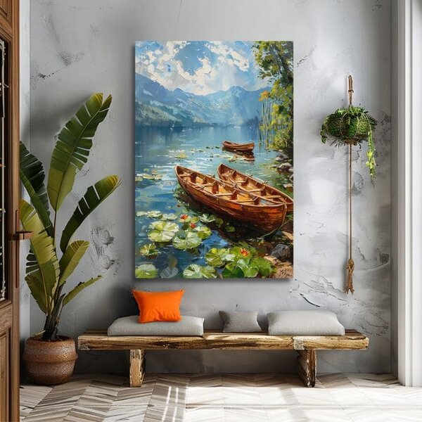 Obraz krajiny na plátne Romantika vo dvojici | dokončené rukou umelca - 40x60 cm