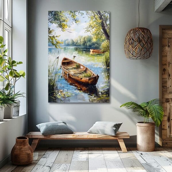 Obraz krajiny na plátne Osamelý jazdec - 40x60 cm