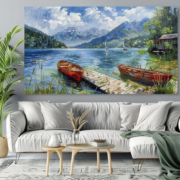 Obraz krajiny na plátne Miesto na oddych | dokončené rukou umelca - 40x60 cm