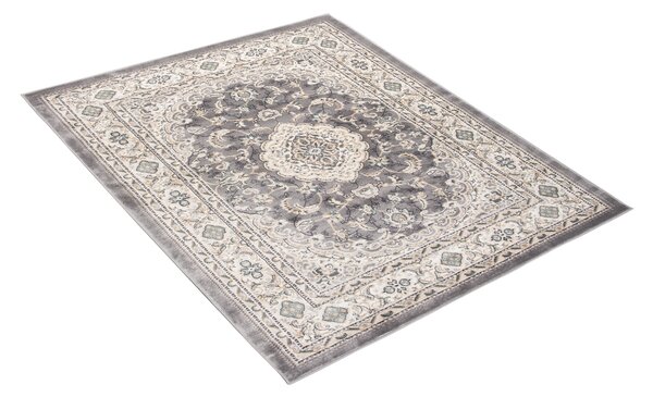Koberec Dubai CHU 6956A – sivý obdĺžnikový koberec z polypropylénu Rozmer: 80x150 cm