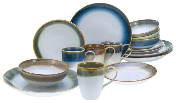KOMBINOVANÝ SERVIS, 16-dielne, kamenina Creatable - Online Only bytové doplnky, Online Only
