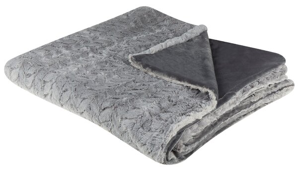 Deka sivá polyester 200 x 220 cm bez vzoru jednofarebná prikrývka moderný štýl doplnky obývačka spálňa