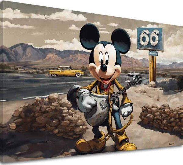 Obraz na plátne - Gitarista Mickey Mouse | rôzne rozmery - 60x90 cm