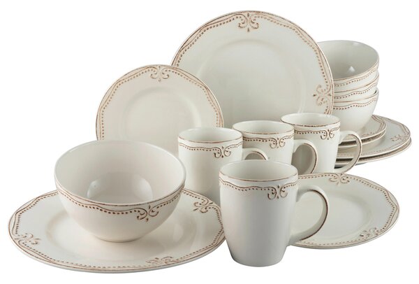 KOMBINOVANÝ SERVIS, 16-dielne, kamenina Creatable - Online Only bytové doplnky, Online Only
