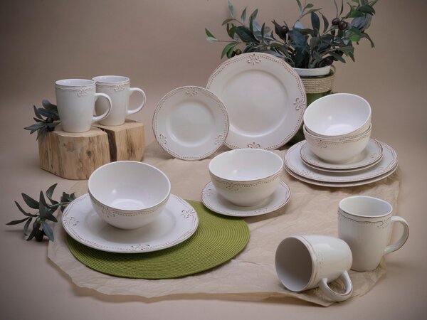 KOMBINOVANÝ SERVIS, 16-dielne, kamenina Creatable - Online Only bytové doplnky, Online Only