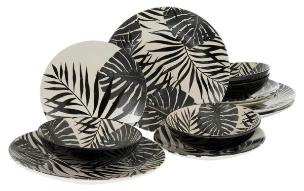 KOMBINOVANÝ SERVIS TROPICANA BLACK 12-dielne Creatable - Online Only bytové doplnky, Online Only