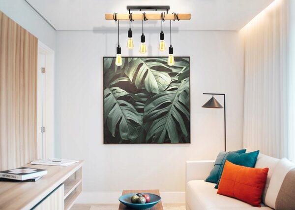 LED závesné stropné svietidlo 5x E27 Loft BERGE