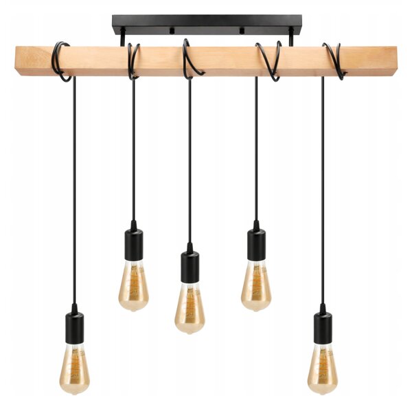 LED závesné stropné svietidlo 5x E27 Loft BERGE