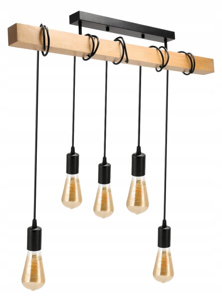 LED závesné stropné svietidlo 5x E27 Loft BERGE