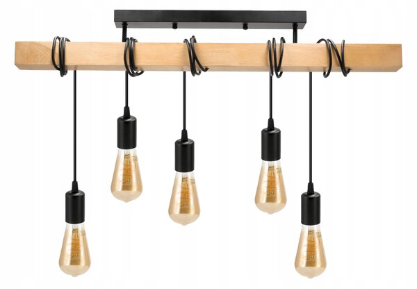 LED závesné stropné svietidlo 5x E27 Loft BERGE