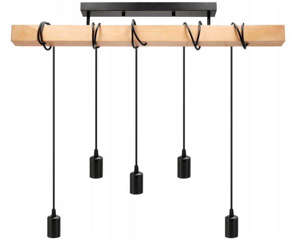 LED závesné stropné svietidlo 5x E27 Loft BERGE