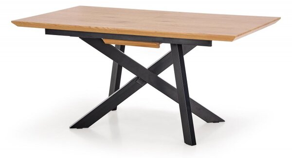 Halmar Rozkladací jedálenský stôl CAPITAL 160(200)x90 dub zlatý/čierny